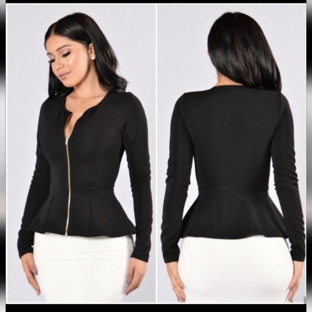 Fashion Nova Peplum Blazer Jacket